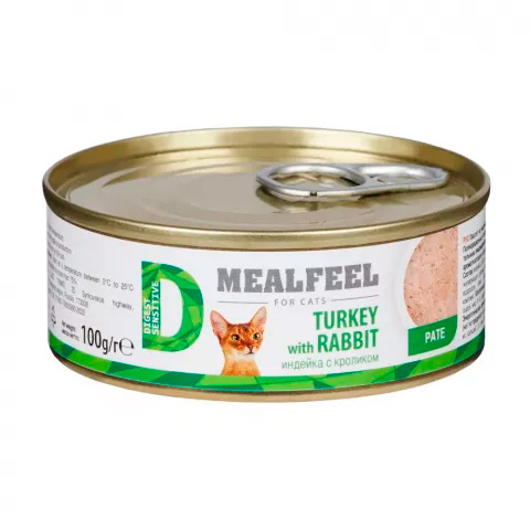 MEALFEEL консервы для взрослых кошек с чувствительным пищеварением