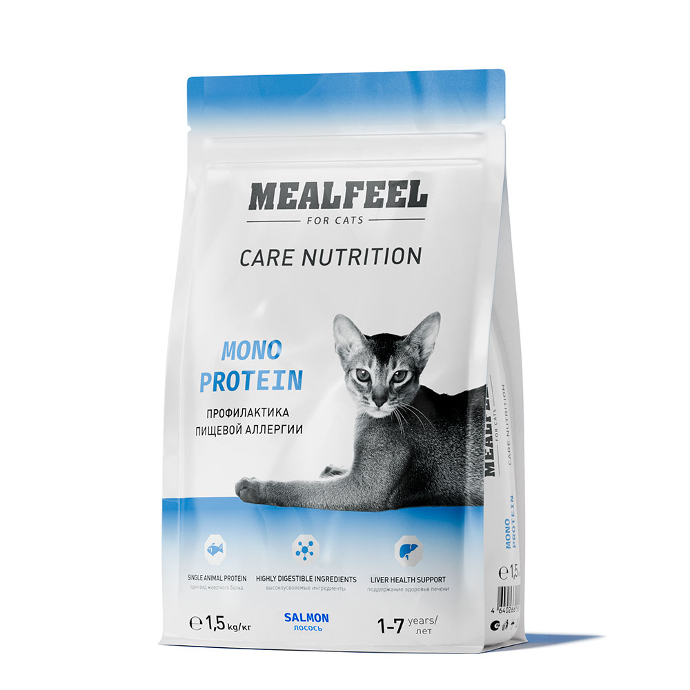 MEALFEEL CARE NUTRITION Полнорационный монопротеиновый сухой корм для взрослых кошек